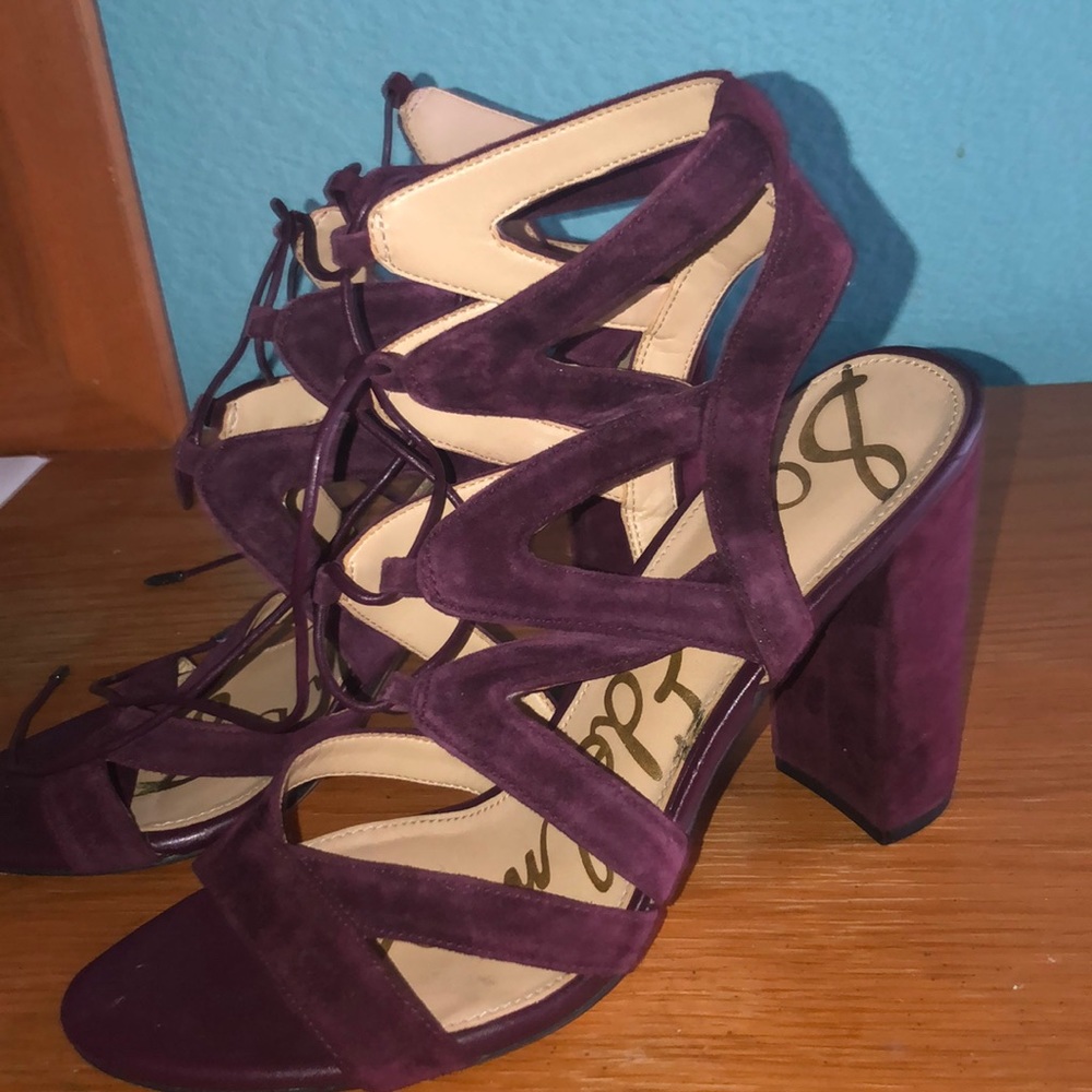 Sam Edelman block lace up heels